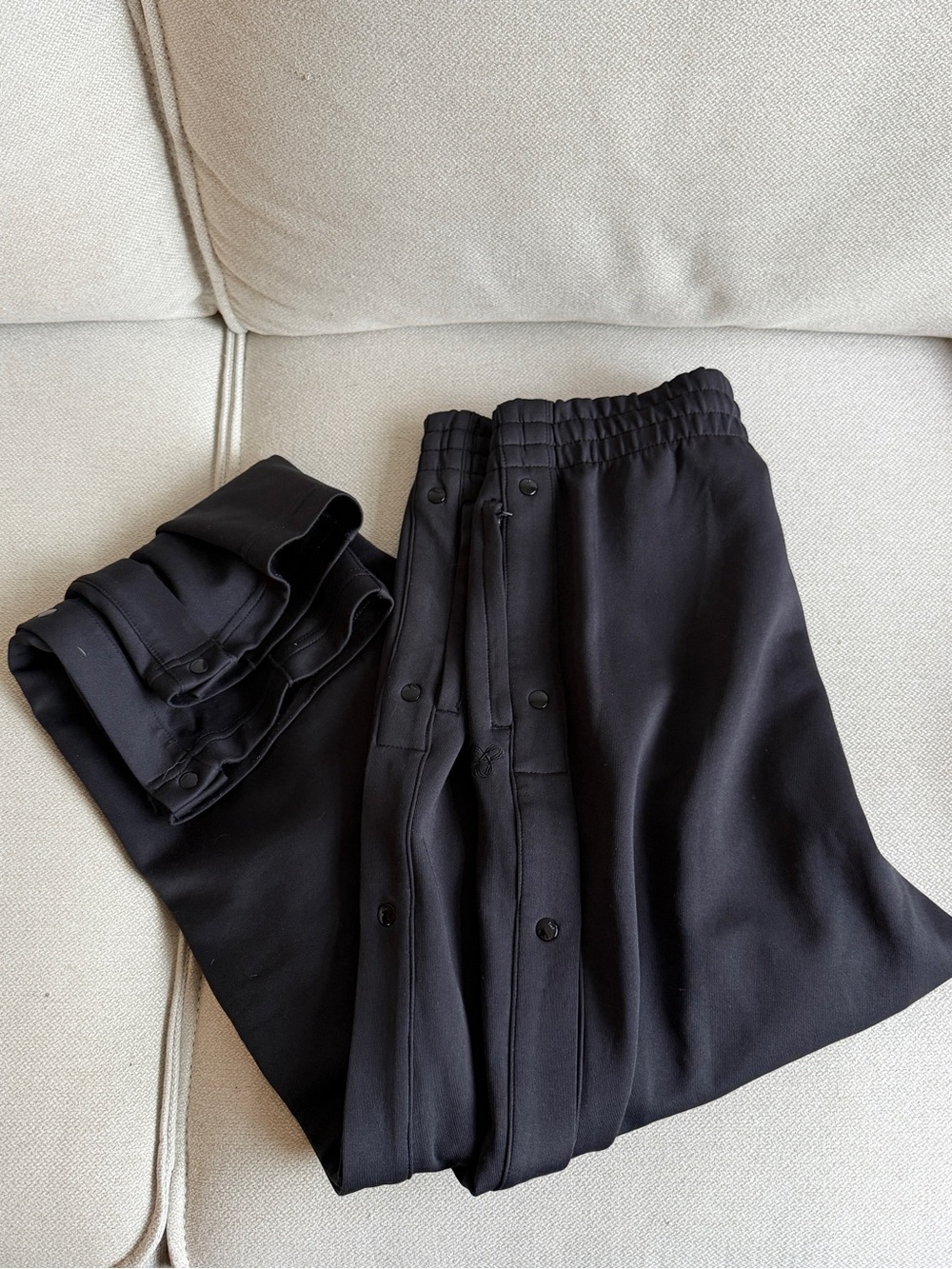 TNA Black Snap-Detail Jogger Pants